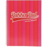 Pukka Pad projektový blok Pukka Stripe A4, linky 8 mm, růžový 200 listů – Zboží Živě