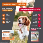Frontpro 4-10 kg 28,3 mg 3 žvýkací tablety a Frontcontrol Wormer pro psy 10 kg 2 tablety – Hledejceny.cz