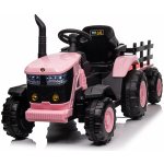 Mamido Dětský elektrický traktor s vlečkou 12V 7Ah růžová – Sleviste.cz