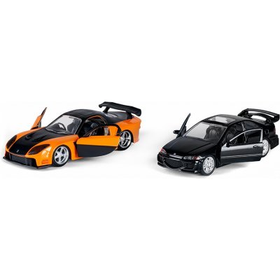 Jada Sada 2ks: Mazda RX-7:Honda Civic EJ1 z filmu Fast and Furious Toys 1:32 – Zbozi.Blesk.cz