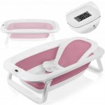 LIONELO Skládací vanička Babybubble s teploměrem a lehátkem Pink Magnolia – Sleviste.cz