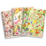 Pigna 4kroužkový pořadač Nature Flowers A5 35 mm mix motivů – Zboží Živě