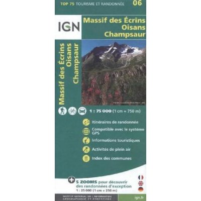 IGN Karte, Tourisme et Randonnée Massif des Ecrins,Oisans, Champsaur