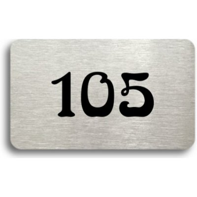 ACCEPT Číslo na dveře - typ 14 (50x30mm) - stříbrná tabulka - černý tisk – Sleviste.cz