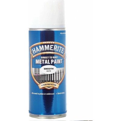 Hammerite přímo na rez sprej hladký bílý lesk 400ml – Zbozi.Blesk.cz