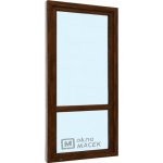Kömmerling balkonové dveře 70 AD OS s příčkou levé tmavý dub/tmavý dub 90 x 220 cm jednostranná klika + madýlko + PVC rám – Hledejceny.cz
