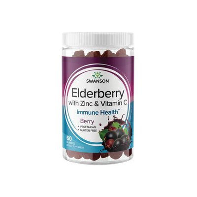 Swanson Elderberry Gummies with Zinc & Vitamin C 60 ks gummies Bezinka