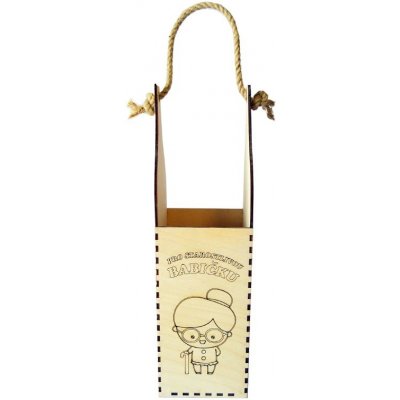 Mácova Dílna Dřevěný box na víno - pro starostlivou babičku – Sleviste.cz