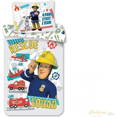 Jerry Fabrics povlečení Požárník Sam Rescue Squad 100 x 135 , 40 x 60 cm – Sleviste.cz