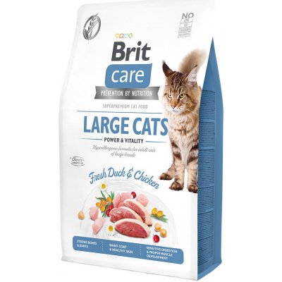 Brit Care Cat pro velké kočky pro energii a vitalitu kachna a kuře 2 kg
