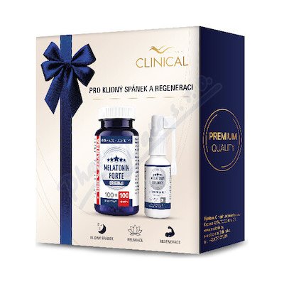 Clinical Melatonin Forte Original + Melatonin spray 100 tablet + 30 ml – Hledejceny.cz