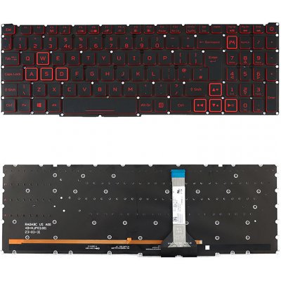 Klávesnice Acer Nitro AN515-56 AN515-57 AN517-55 - Červená – Sleviste.cz