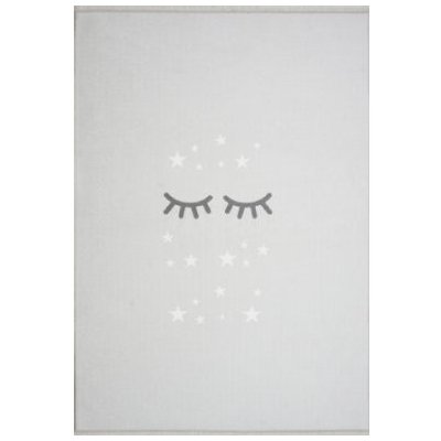 LIVONE play a Happy Rugs Sleepi ng Eyes silver grey / white