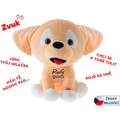 Mikro Trading Pejsek Rufy plyšový 19cm na baterie česky mluvící – Zbozi.Blesk.cz