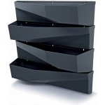 Prosperplast CASCADE GARDEN WALL IO3W800S433 Sada dvou kaskádových květináčů antracit – Zboží Dáma
