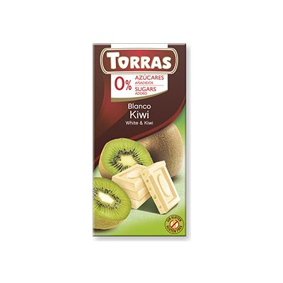 Torras ES Torras čokoláda DIA bílá ček. s kiwi 75 g 75 g – Zbozi.Blesk.cz