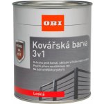 OBI Kovářská barva lesklá stříbřitě šedá 750 ml – Zboží Mobilmania