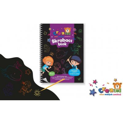 Teddies Škrabací Vyškrabovací notes barevný CREATED 10 listů 14x20 cm – Hledejceny.cz