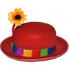 Karnevalový kostým Klaunský klobouk s květinou