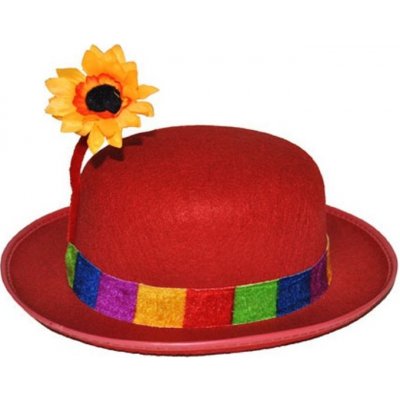 Klaunský klobouk s květinou