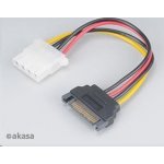 AKASA kabel SATA redukce napájení na 4pin Molex, 15cm – Zboží Mobilmania