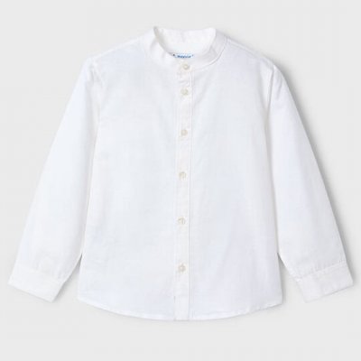 Dětská košile s mao límcem 3119-38 bílá – Zboží Dáma