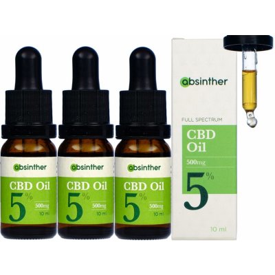 Absinther CBD olej 5% 10 ml 3 ks – Hledejceny.cz