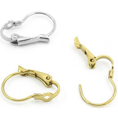 Mechanické náušnicové komponenty 304 17x10mm - 1ks+B - Nerez SL / 100Ks – Zboží Dáma