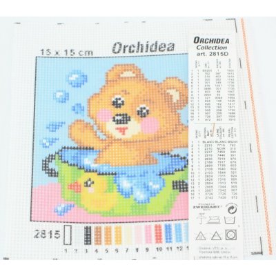 Předloha vyšívací 15x15cm Medvídek koupání – Hledejceny.cz