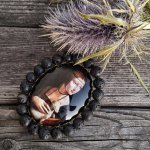 Autorská skleněná brož Růže S0646 – Zboží Dáma