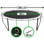 Aga skákací plocha k trampolínám 250cm 48 ok – Hledejceny.cz