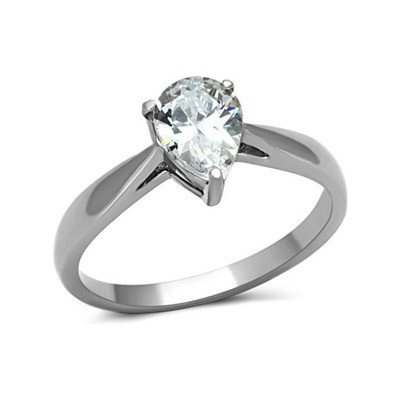 Šperky4U Ocelový prsten se zirkonem OPR1574