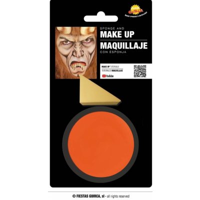 Oranžové líčídlo makeup s aplikační houbičkou