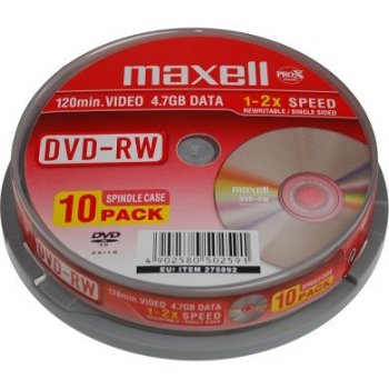 Maxell DVD-RW 4,7GB 2x, spindle, 10ks (275892)