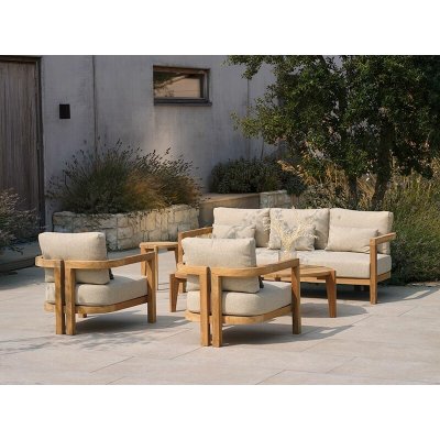 Hartman Moira teak SVLK, lavice + 2 křesla, WeatherReady polštáře – Hledejceny.cz
