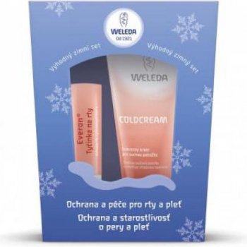 Weleda výživný krém Coldcream 30 ml + Tyčinka na rty Everon 4,8 g dárková sada