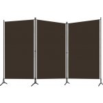 vidaXL 3-dílný dělič místností hnědý 260 x 180 cm – Zboží Dáma
