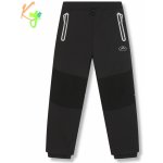 Kugo HK5628 Chlapecké softshellové kalhoty, zateplené tmavě šedá / černá kolena – Zboží Mobilmania