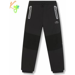 Kugo HK5628 Chlapecké softshellové kalhoty zateplené tmavě šedá / černá kolena