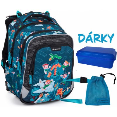 Bagmaster Lumi 24 E kostičkový svět modrá – Zboží Mobilmania