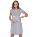 Italian Fashion těhotenská noční košile Radost šedá