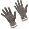 Dětské rukavice Exquisiv Merino rukavice City Walk Rider Touchscreen , šedá/bílá