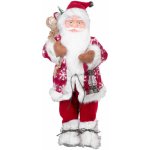 MagicHome Vánoční dekorace, stojící Santa, červená, 46 cm – Hledejceny.cz