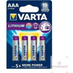 Varta Ultra Lithium 4ks AAA 6103301404 – Zboží Živě