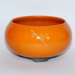 Raku Kadidelnice keramická miska II./oranžová – Zboží Dáma