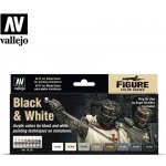 Vallejo Model Color Set 70151 Black and White by Angel Giraldez 8x17 ml – Zboží Živě