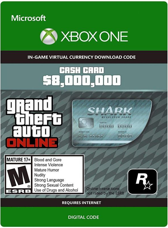 Grand Theft Auto Online Megalodon Shark Cash Card 8,000,000$