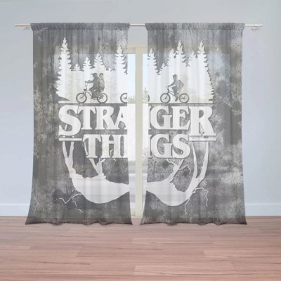 Záclony Stranger Things White: 2 ks - 150x250 cm - Sablio – Hledejceny.cz