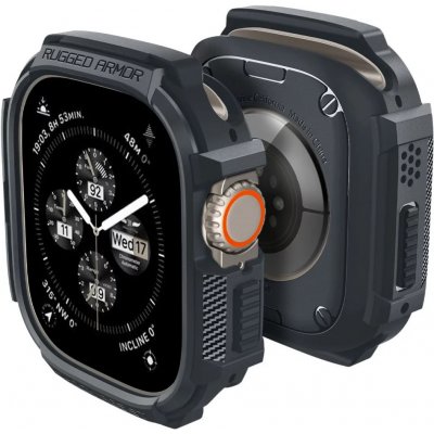 SPIGEN Rugged Armor, dark gray - Apple Watch Ultra 2/1 49mm ACS07385 – Zboží Mobilmania