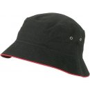 Bavlněný klobouk MB012 Černá / červená